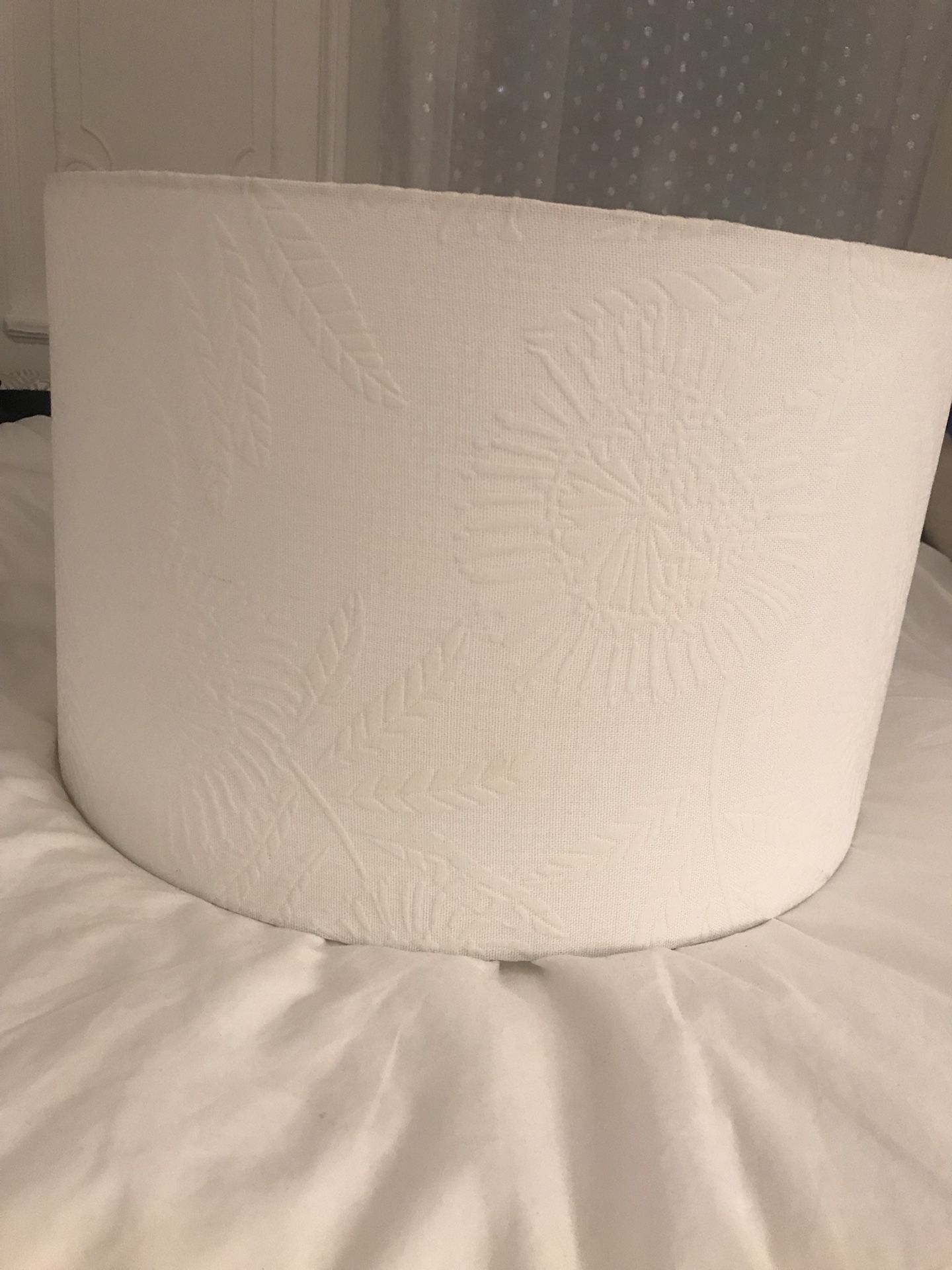 White Floral Lamp Shade