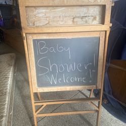 1940’s slate Easel With Paper Roll Rod