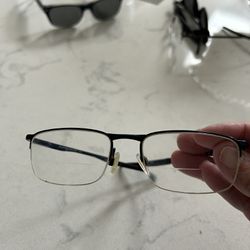 Navy Blue Rimless Oakley Eyeglass Frame