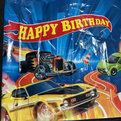 3 Plastic Table Cloths -cars 