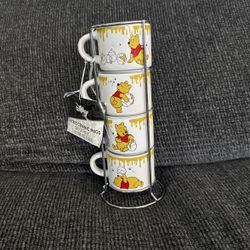 Winnie The Pooh Stacked Ceramic Mugs