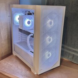 White RGB Gaming PC - 32GB Ram, 1.25TB, Nvidia, Custom Built Computer
