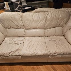 Italian Leather Sofa And Loveseat