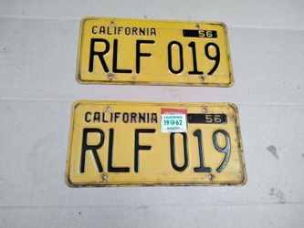 1956 California License Plate