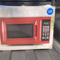 Brand new red microwave 