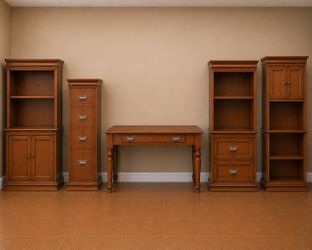 Oak Executive Home Office Furniture Set