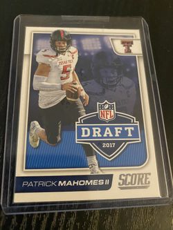 Patrick Mahomes Rookie Draft Card Mint condition