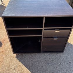 Desk  Or tv Stand Dk Brown 34x19 1/2x30