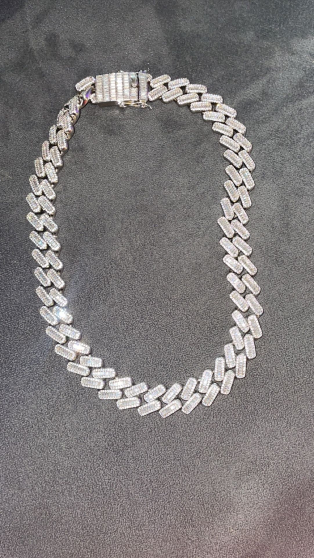 Iced Out 18” Baguette & Round Stone Mix Chain