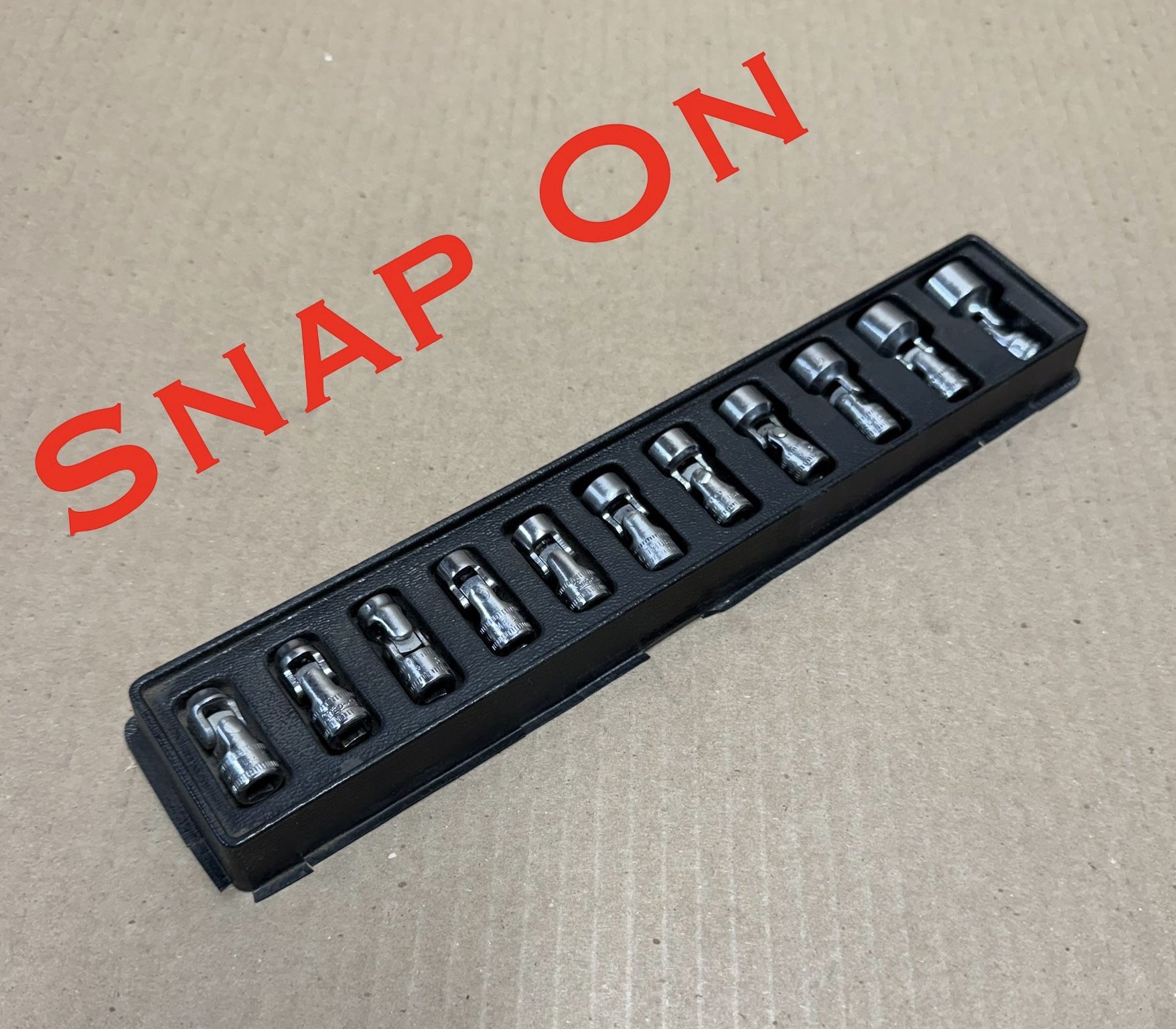 Snap On 11 pc 1/4"  — 6-Point — METRIC — Shallow Universal Socket Set (5.5-15 mm) ❗️$315 ❗️