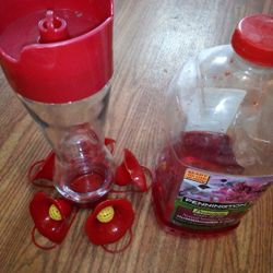Humming Bird Feeder And Food