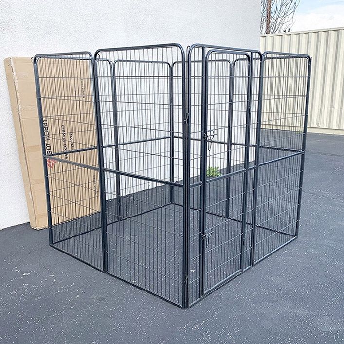 (NEW) $180 Heavy Duty 5x5x5ft Tall 8-Panel Pet Playpen Dog Crate Kennel Exercise Cage Fence