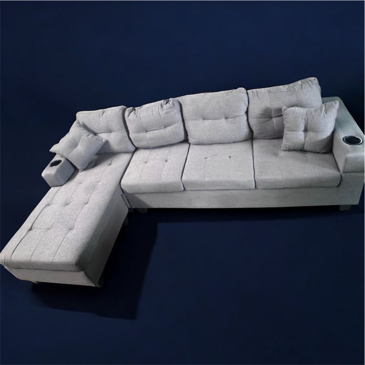 Free Delivery! Grey Sectional Couch
