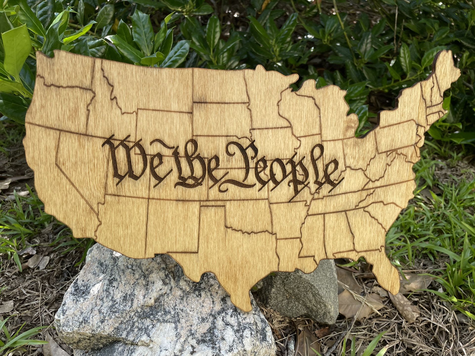 United States of America We The People Engraved Wall Plaque 