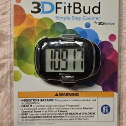 3DFitBud 3DActive Simple Step Counter Pedometer A420S with Clip