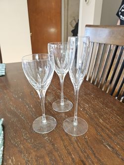 12 Of  Each /Lenox Wine. Champagne & Water Glasses  / Will Sell Sets Separately For %35 Each  12 To A Set 