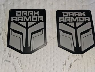 Dark armour badge x2