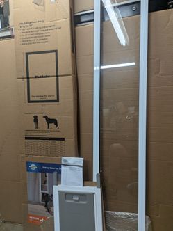 Pet safe sliding glass dog door