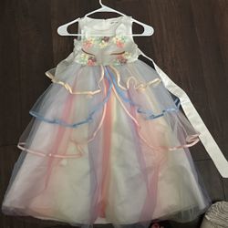 Girls Unicorn Rainbow dress