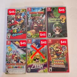 Nintendo Switch Games Prices start at $25 New&Sealed Avaialable Today, 23 games Available trades welcome only for Nintendo Switch 2 games