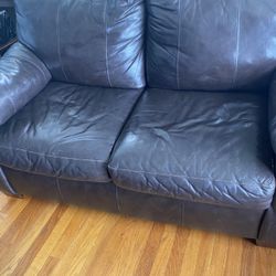 Leather Couch And Loveseat Used But Very Comfortable 