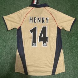 Retro Nike Vintage Thierry Henry 2001/02 Arsenal SEGA Away Soccer Jersey 