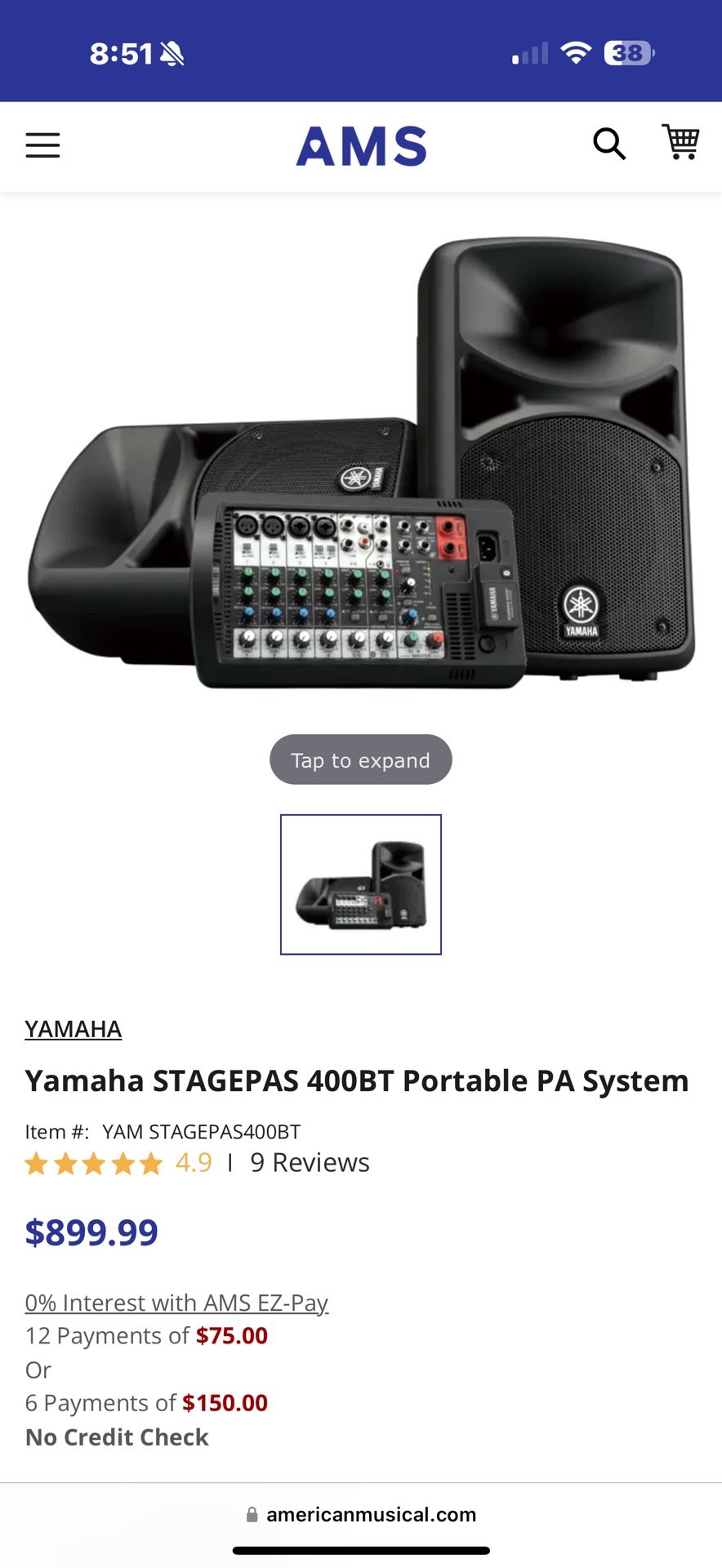 Yamaha Stage Pas System (NEEDS TWEATERS REPLACE)