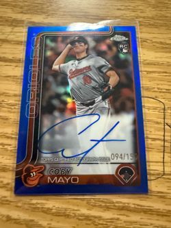 Coby Mayo Rookie Auto RC Topps Chrome Orioles Autograph Card
