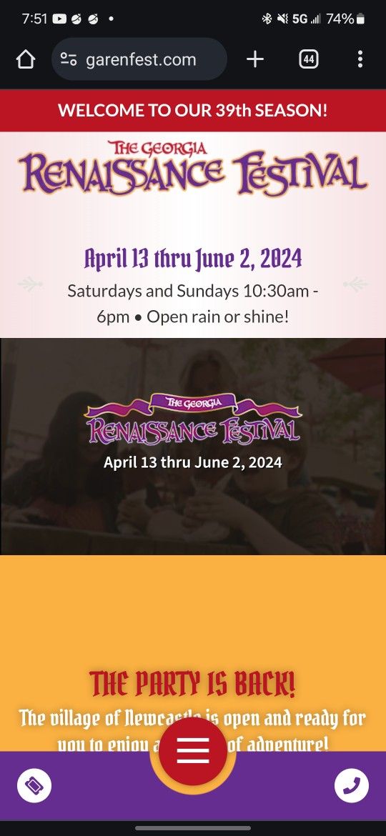 GA Renaissance Festival Tickets