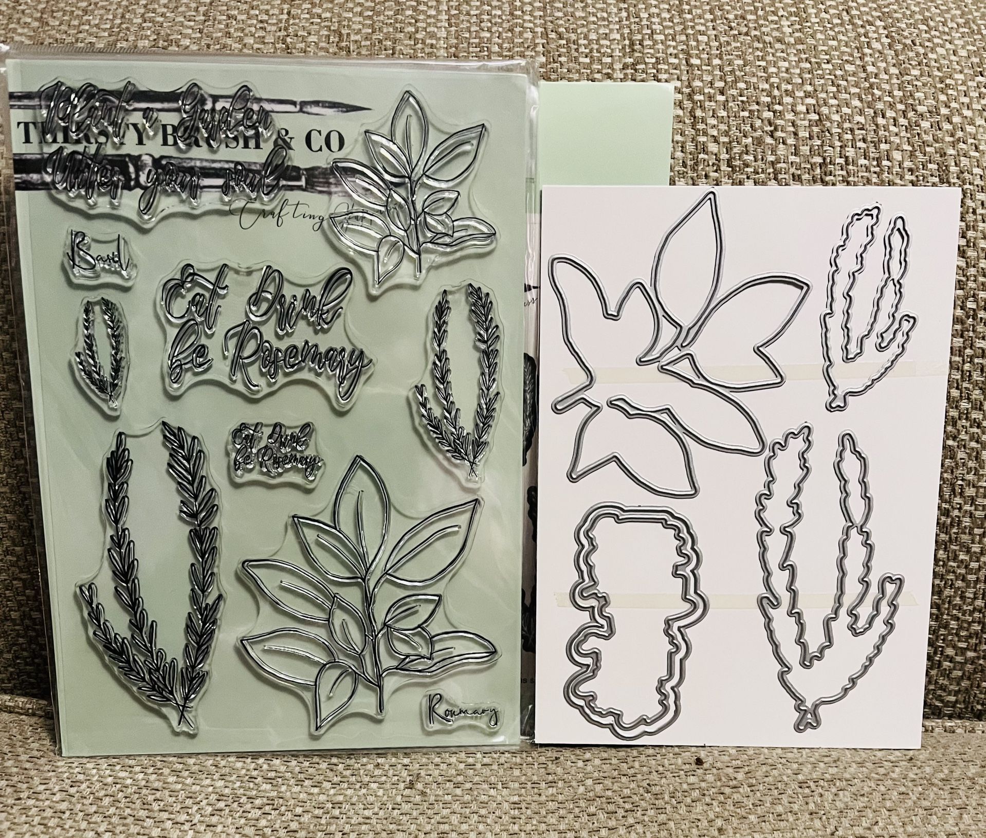 Pretty 15pc Rosemary & Thyme Stamps & Dies