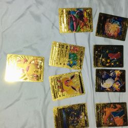 Pokemon V-Gold V-max 9 Set Cards