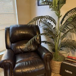 real leather 1 seater recliner