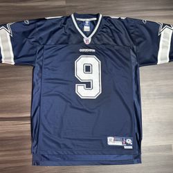 Reebok Dallas Cowboys Tony Romo #9 NFL Home Stitched Jersey Men's L Length +2  100% authentic. Good condition. Lightly worn.  The product is a Reebok 