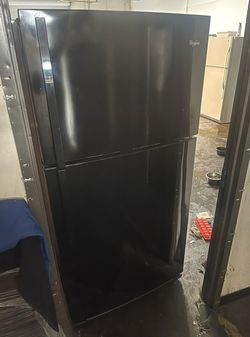 Whirlpool Top Mount Black Refrigerator Fridge
