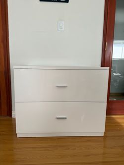 Modern White 2-Drawer Filing Cabinet (QTY 2 available)