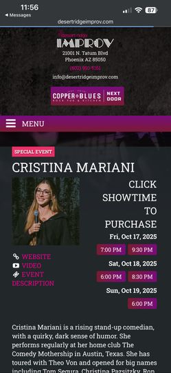 CRISTINA MARIANI Comedy show 