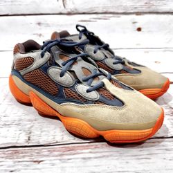 Adidas Yeezy 500 Enflame Sz 11 GZ5541 Orange Blue tennis shoes sneakers 