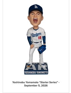 Yoshinobu Yamamoto starter series bobblehead