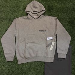 Essentials Fear Of God Dark Oatmeal Hoodie