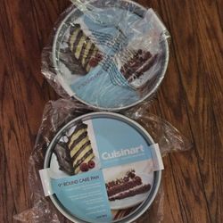 2 pack Cuisinart 9-Inch Round Nonstick Cake Pan, 