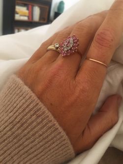 gorgeous pink accented ring