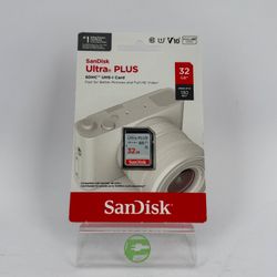 New Sandisk ULTRA PLUS  32GB SDHC UHS-I Card