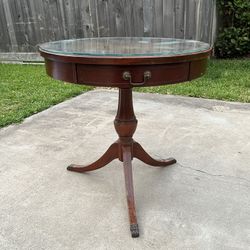 Vintage Mersman Mid-Century Modern Round Walnut Pedestal Table Pick Up In Memorial 77077