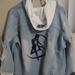 Sailor Moon Jean Jacket Size XL