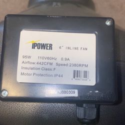 I power 6” In-line Fan 