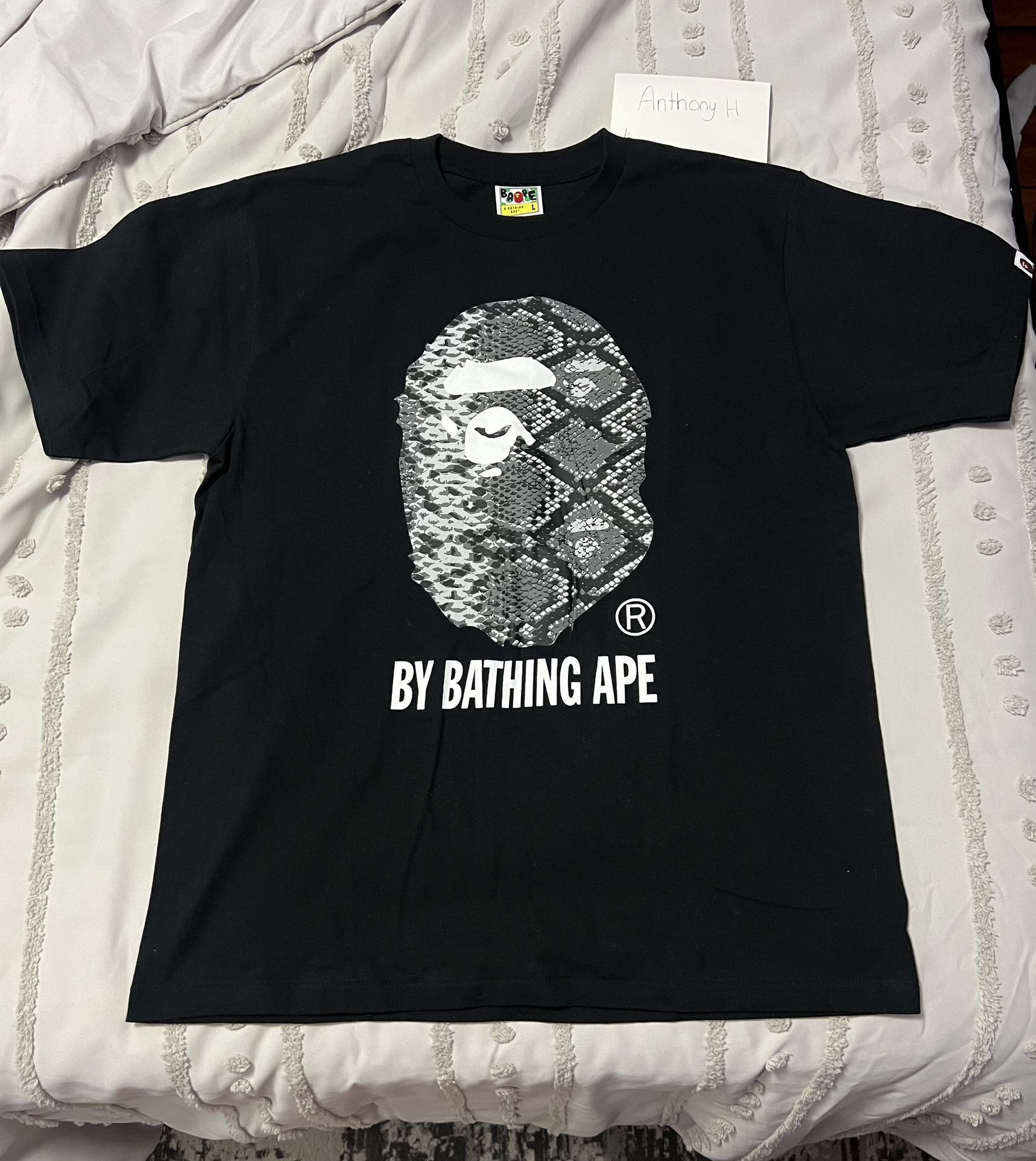 Babe Snakeskin Ape Head Tee Large Men’s