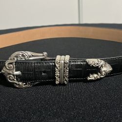 Brighton Mickey & Co. Disney Collection Black/Brown Leather Belt size 32