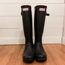 Hunter Boots Womens Matte Black Size 37