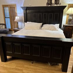 King size Bed Frame Solid Wood - Paid $1800