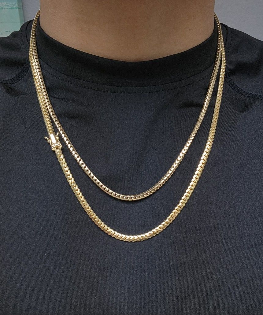 14k SOLID GOLD 4MM ITALIAN MIAMI CUBAN w/BOX LOCK